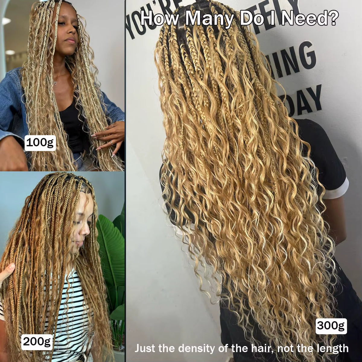 Silky Salt Water Wave Bulk Braiding Hair