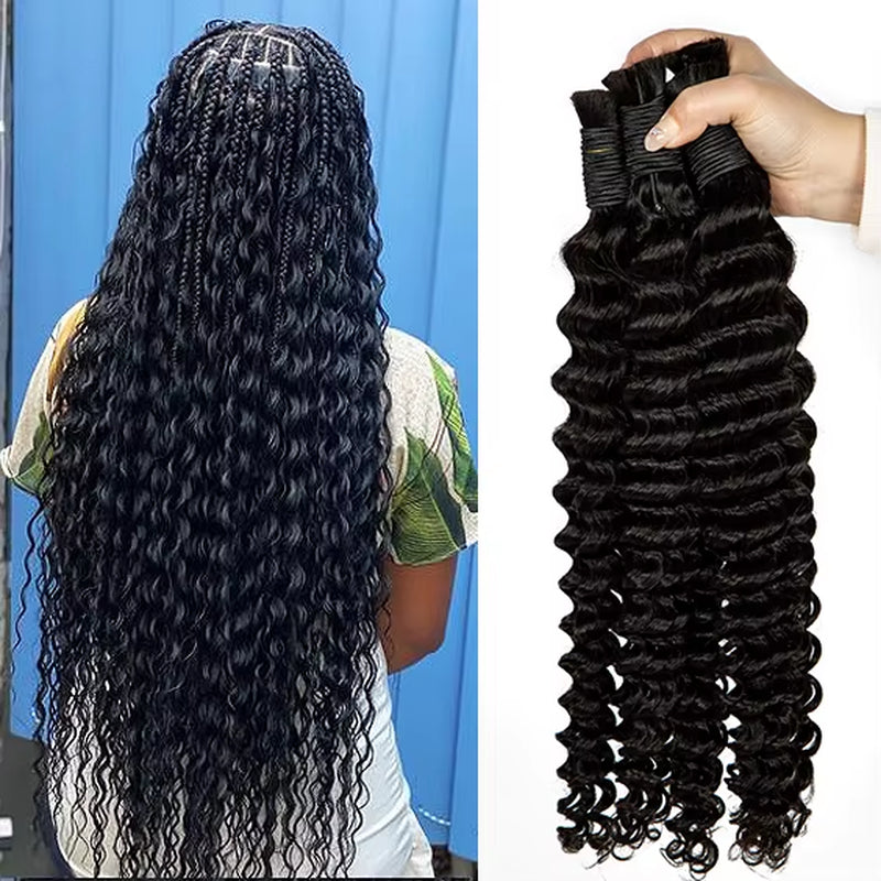 Silky Salt Water Wave Bulk Braiding Hair