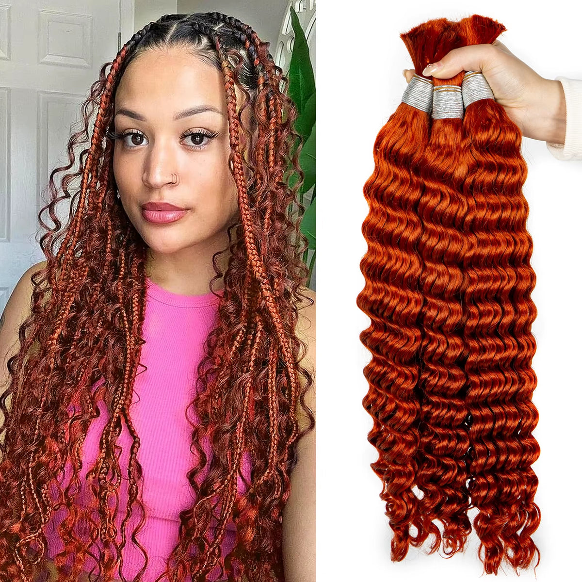 Silky Salt Water Wave Bulk Braiding Hair