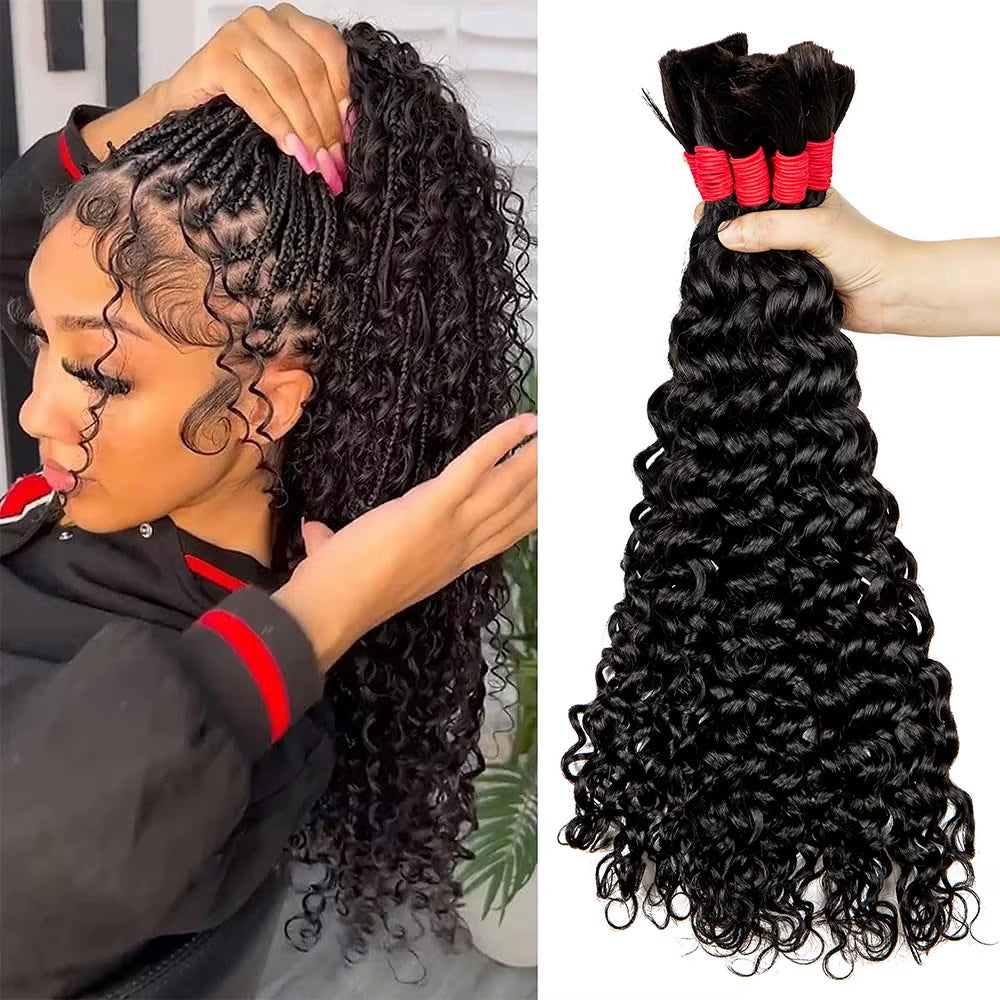 Silky Salt Water Wave Bulk Braiding Hair