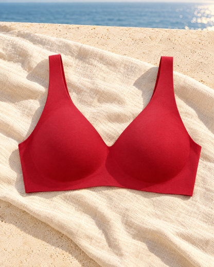 CloudLift Seamless Wireless Bra in Red