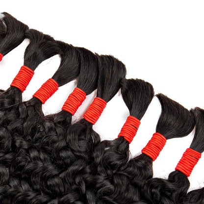 Silky Salt Water Wave Bulk Braiding Hair