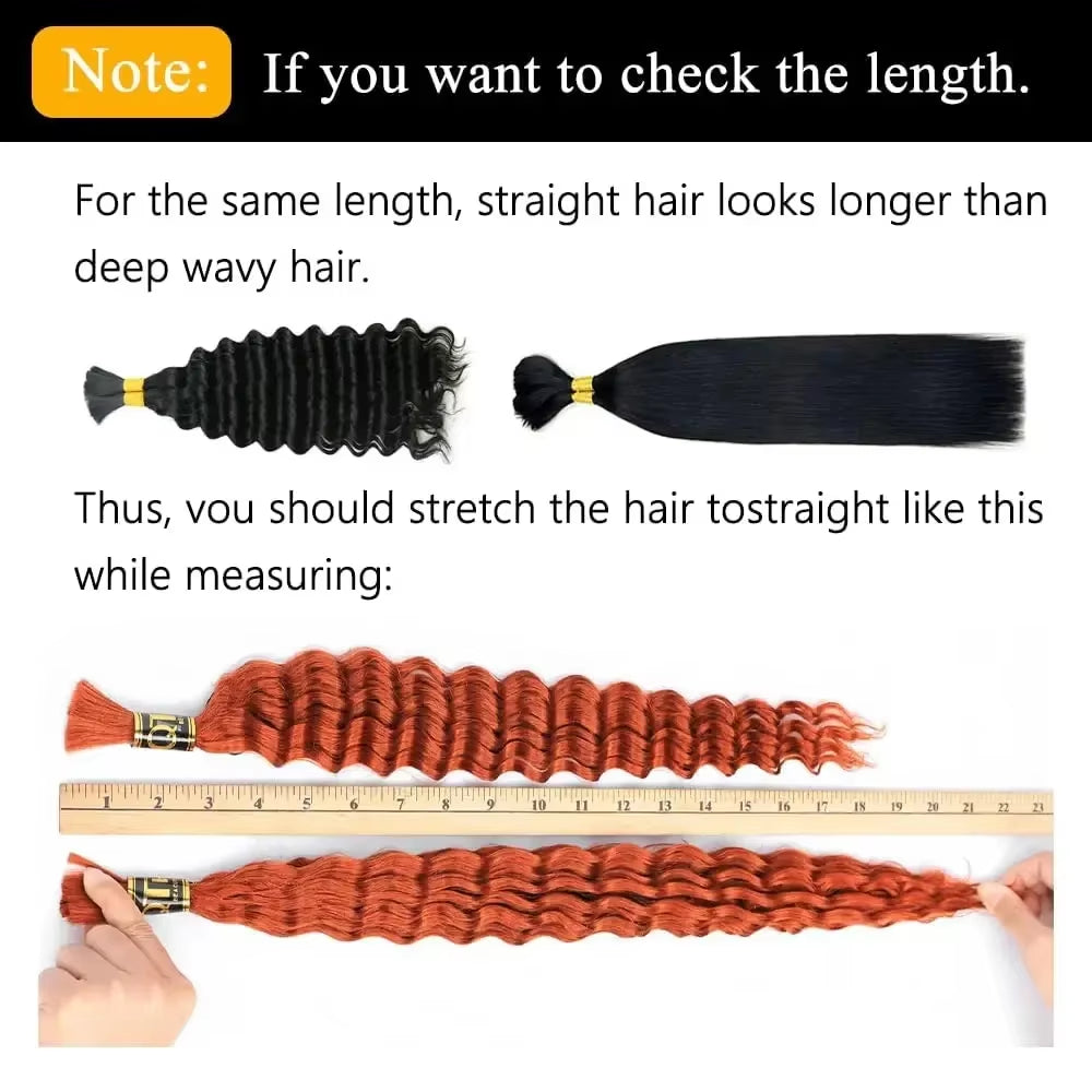 Silky Salt Water Wave Bulk Braiding Hair