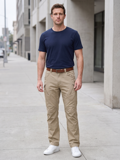 Silky Salt City Cargo Trousers in Khaki