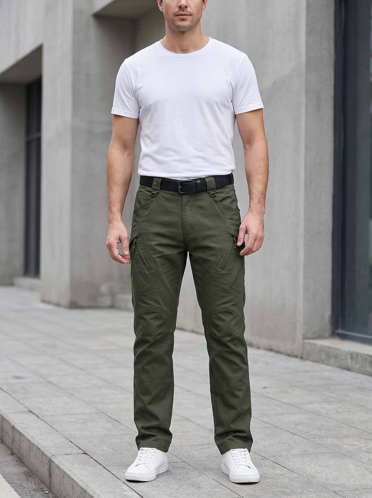 Silky Salt City Cargo Trousers in Green