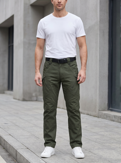 Silky Salt City Cargo Trousers in Green
